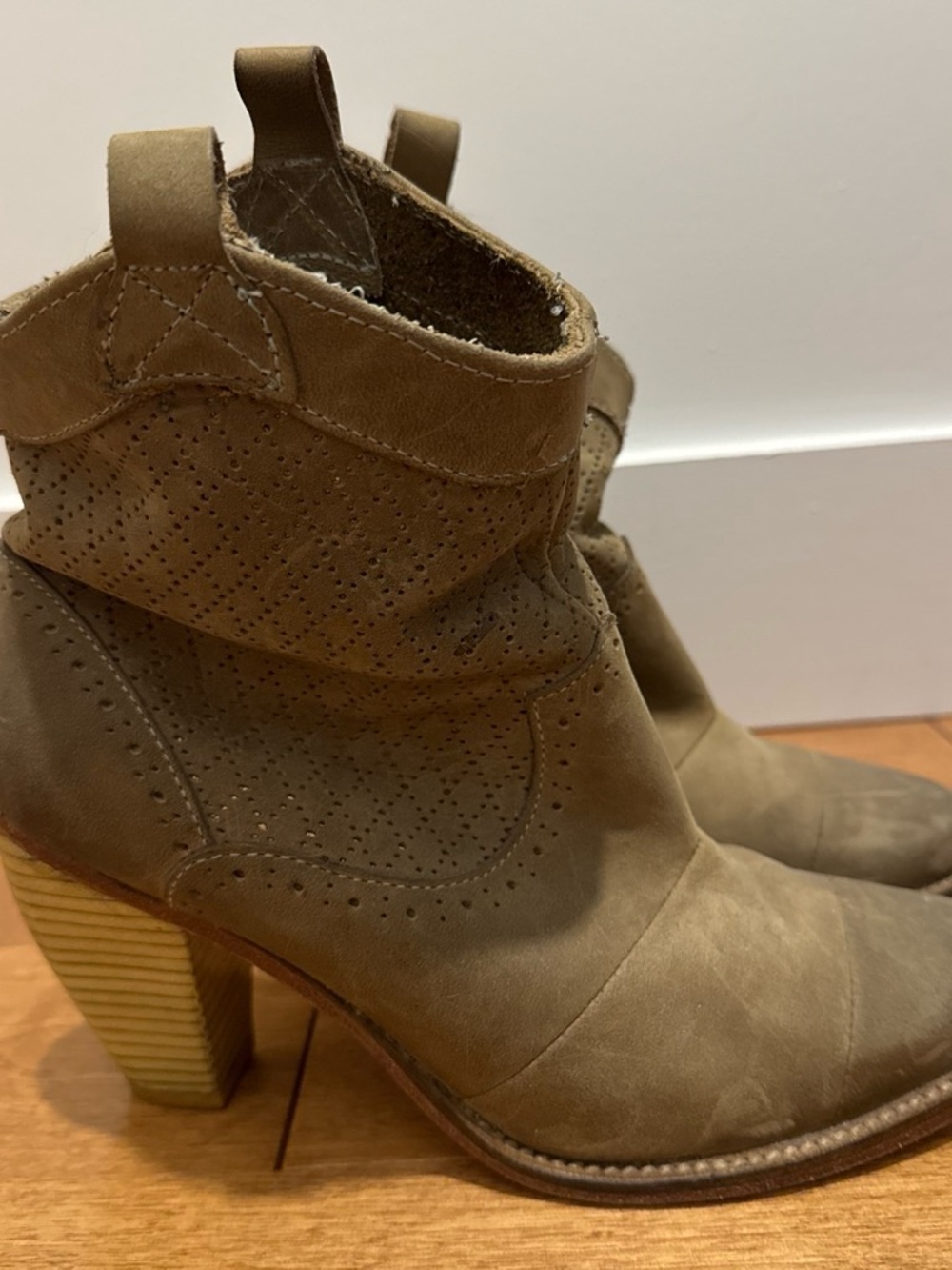 Ankle Booties in Tan